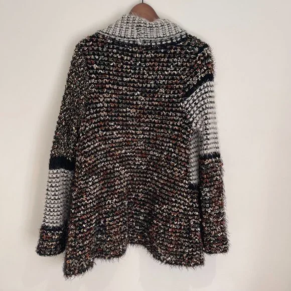 Desigual Women Wrap Cardigan Sweater Multi Print Size S - Picture 2 of 3